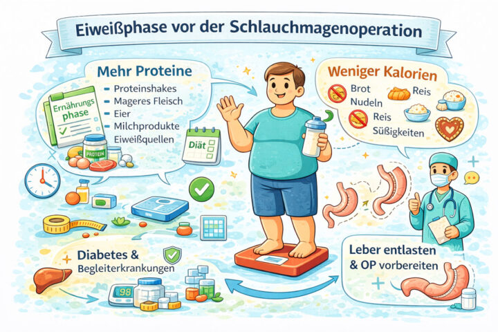 Eiweißphase vor der Schlauchmagenoperation