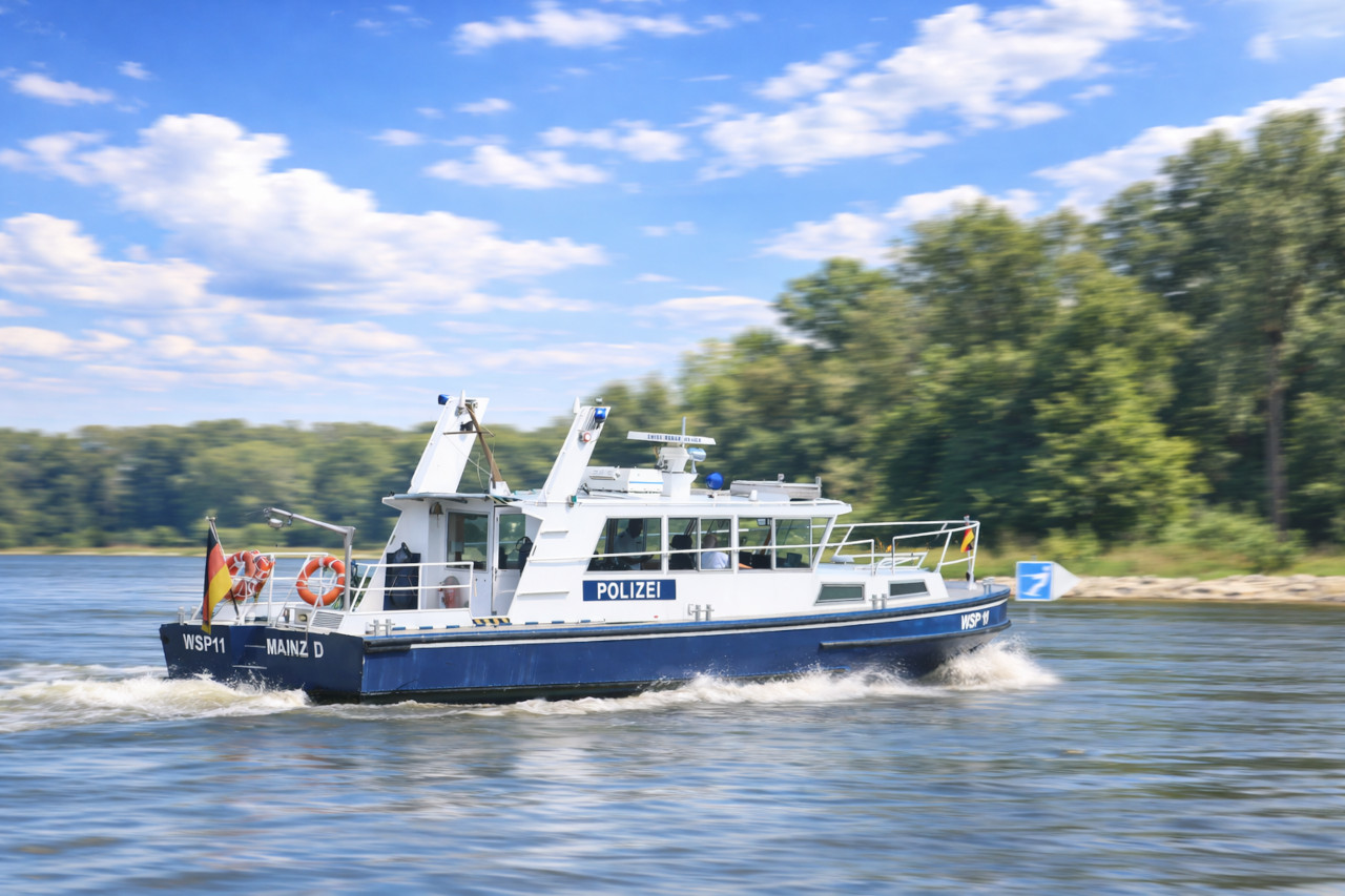 Streifenboot WSP 11 der Wasserschutzpolizei Rheinland-Pfalz
