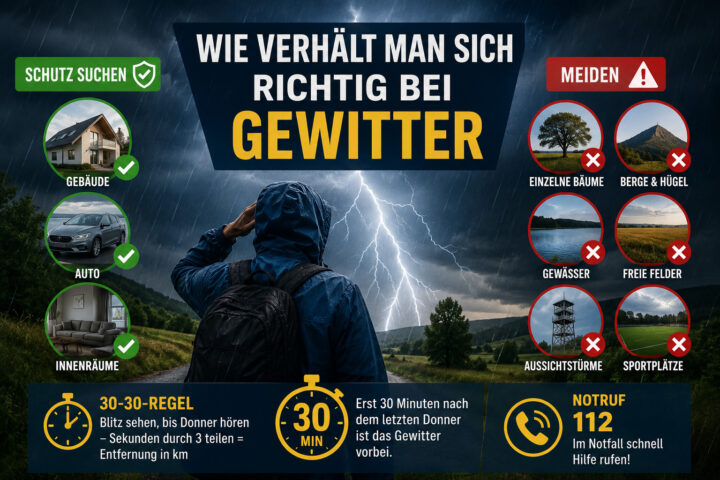 Die wichtigsten Regeln für Ihre Sicherheit Gewitter: Faszinierendes Naturschauspiel mit unterschätzter Gefahr
