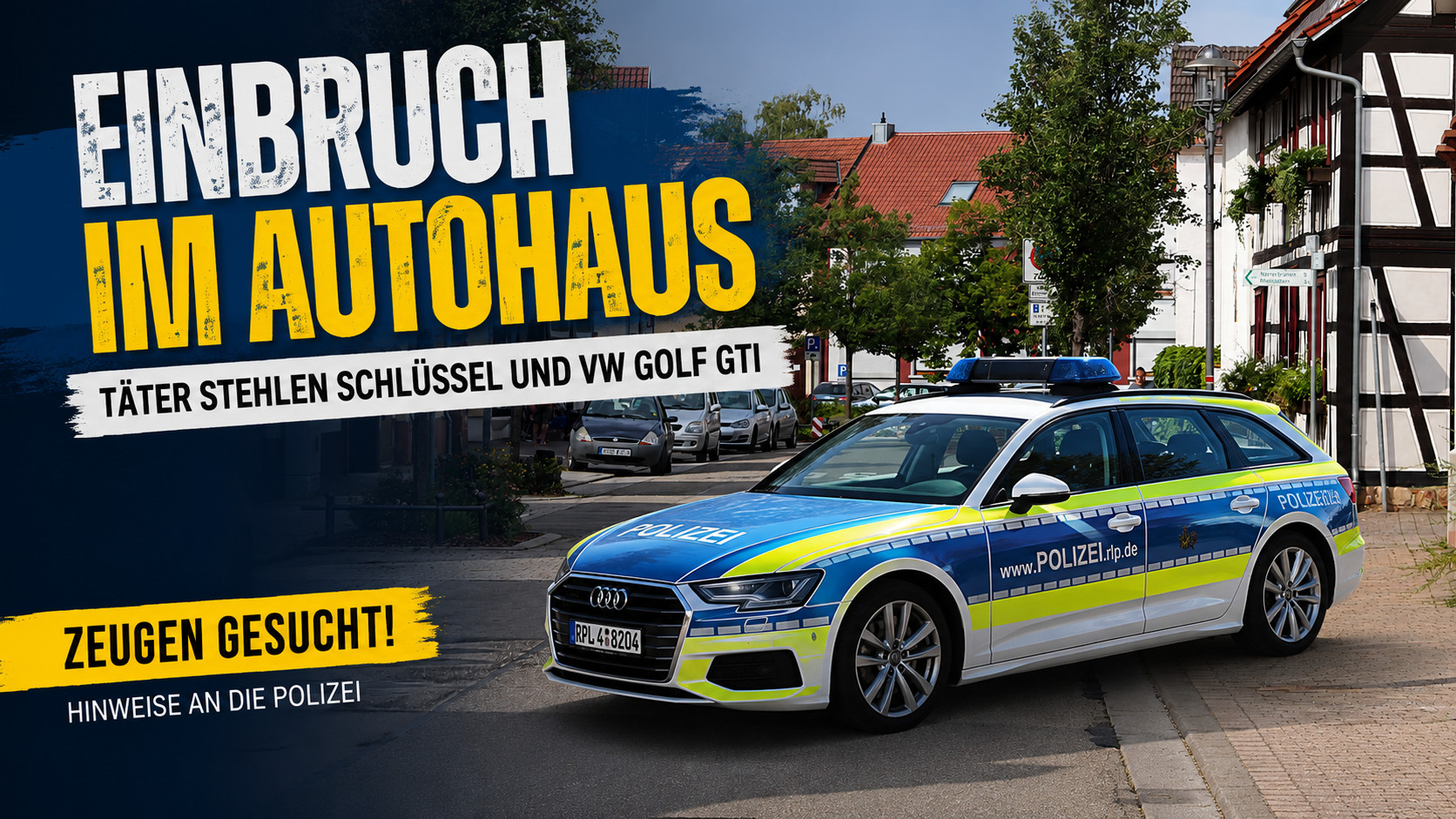 Einbruch in Autohaus in Rülzheim