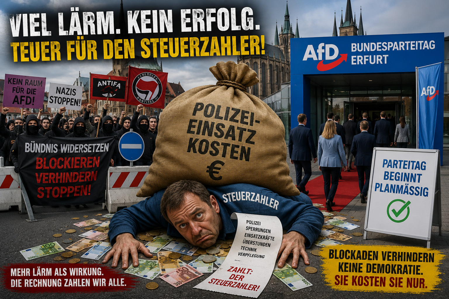Blockaden für die Galerie