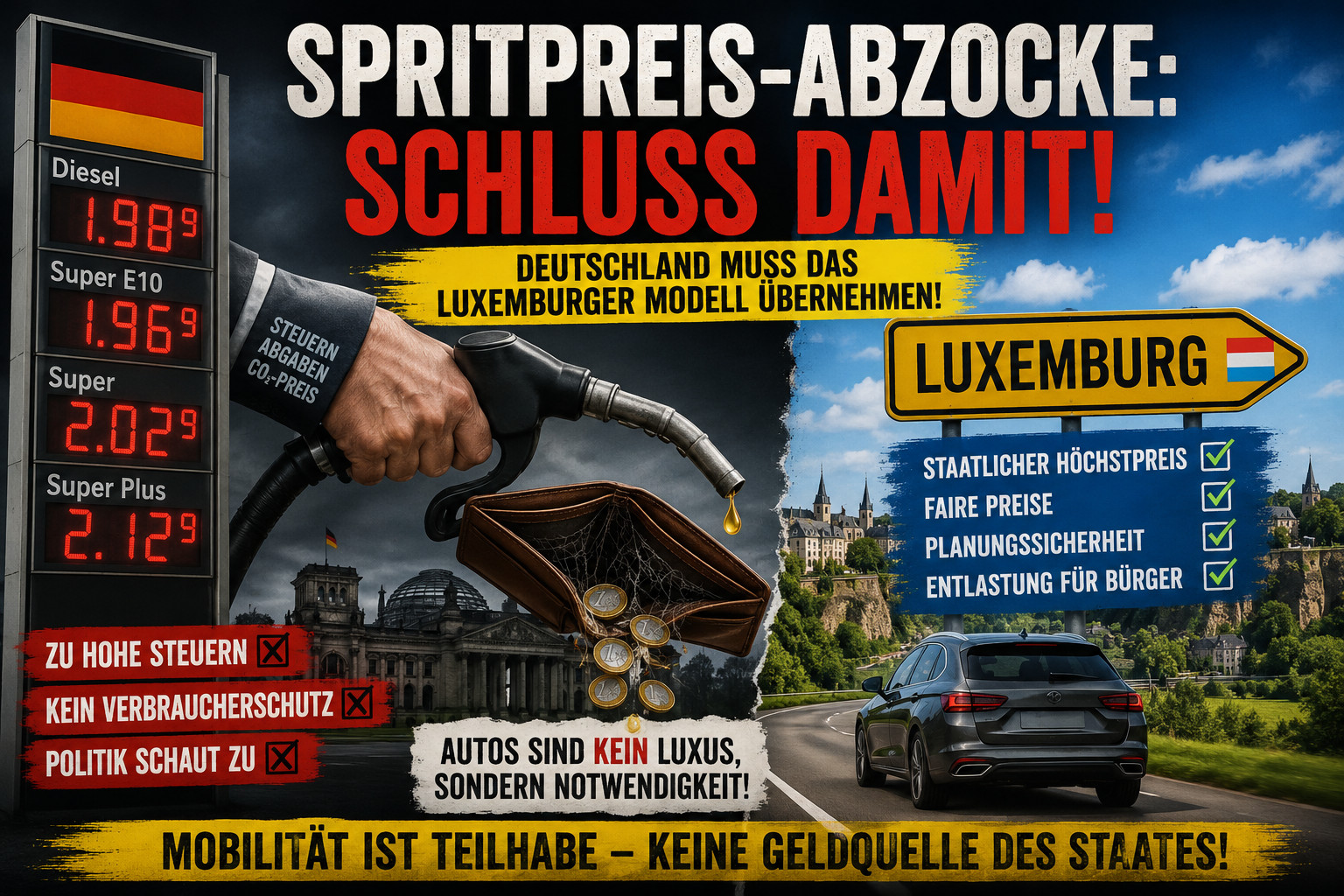 Deutschlands Steuer- und Energiepolitik fährt Autofahrer gegen die Wand