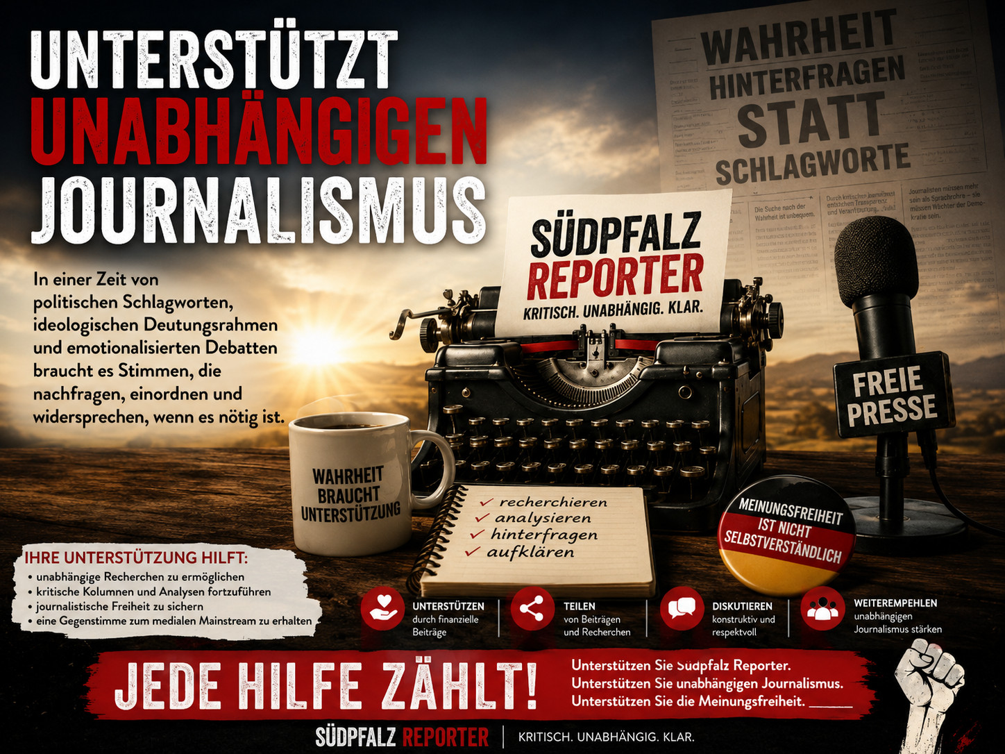 Unterstützt unabhängigen Journalismus