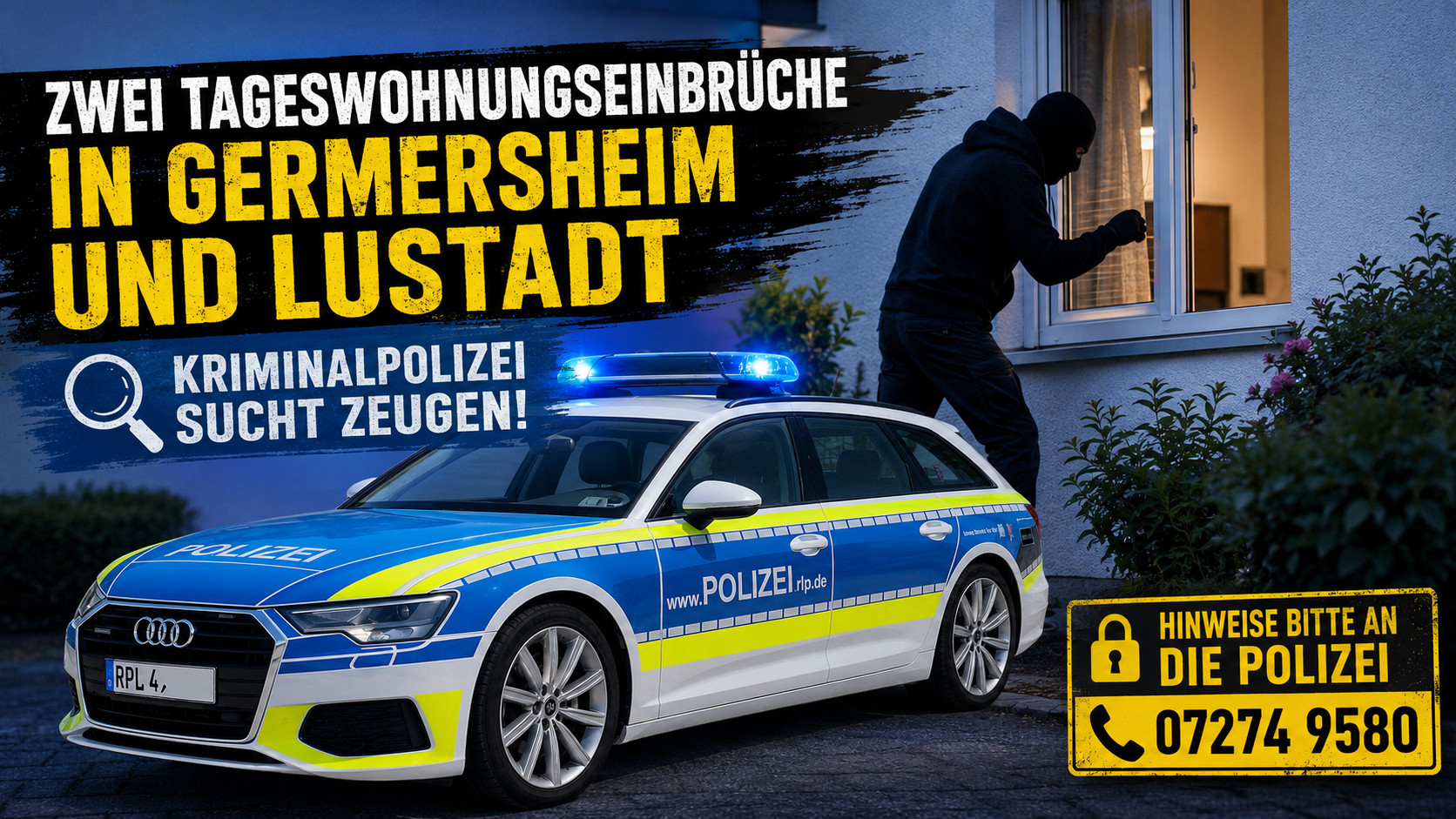 Zwei Tageswohnungseinbrüche
