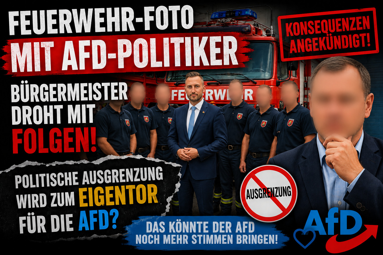 Feuerwehr-Foto mit AfD-Politiker