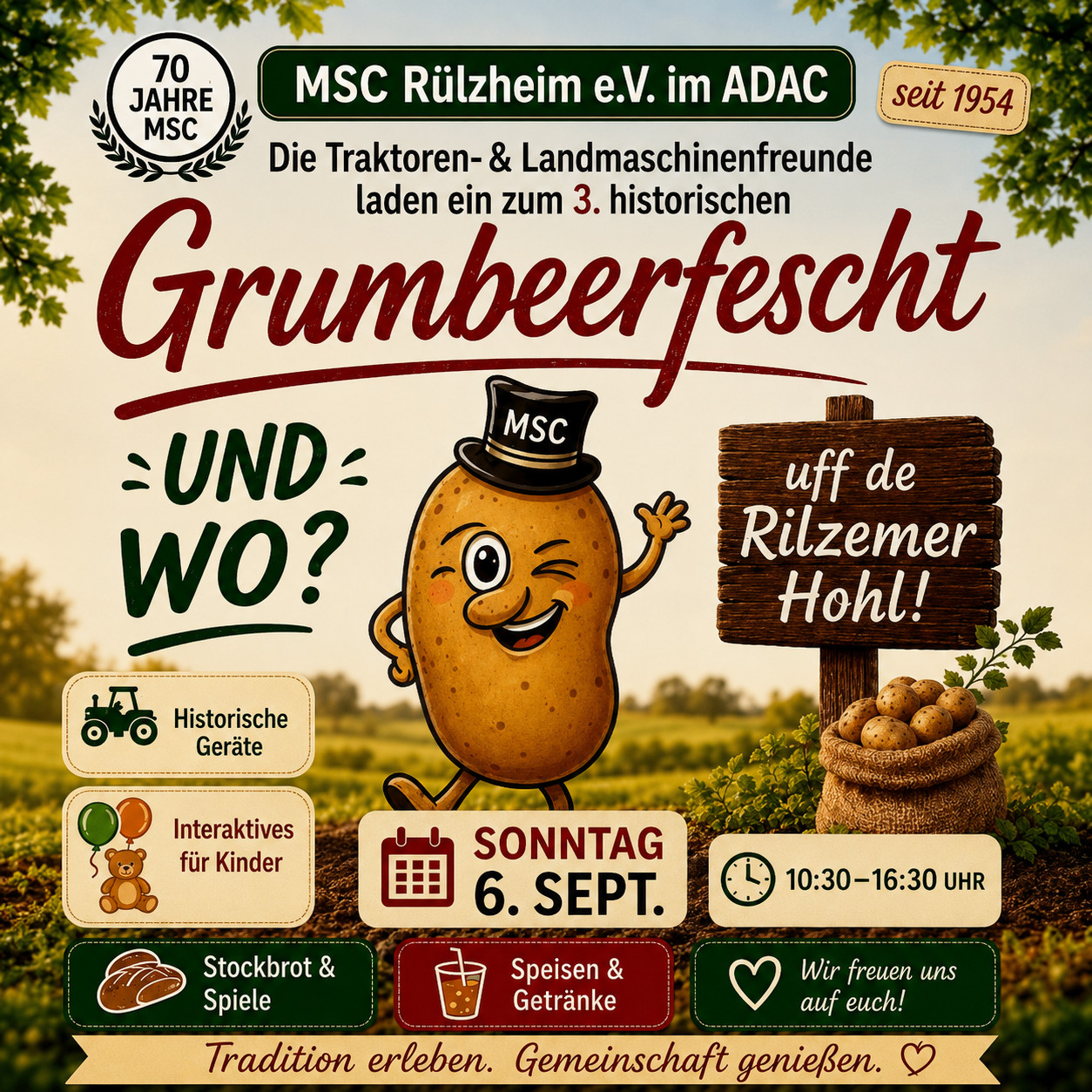 Traktoren-Freunde feiern Grumbeerfescht
