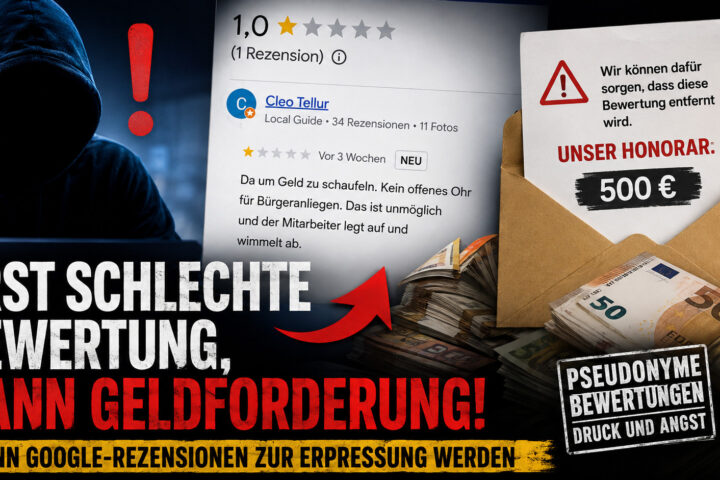 Negative Google-Rezensionen als Druckmittel