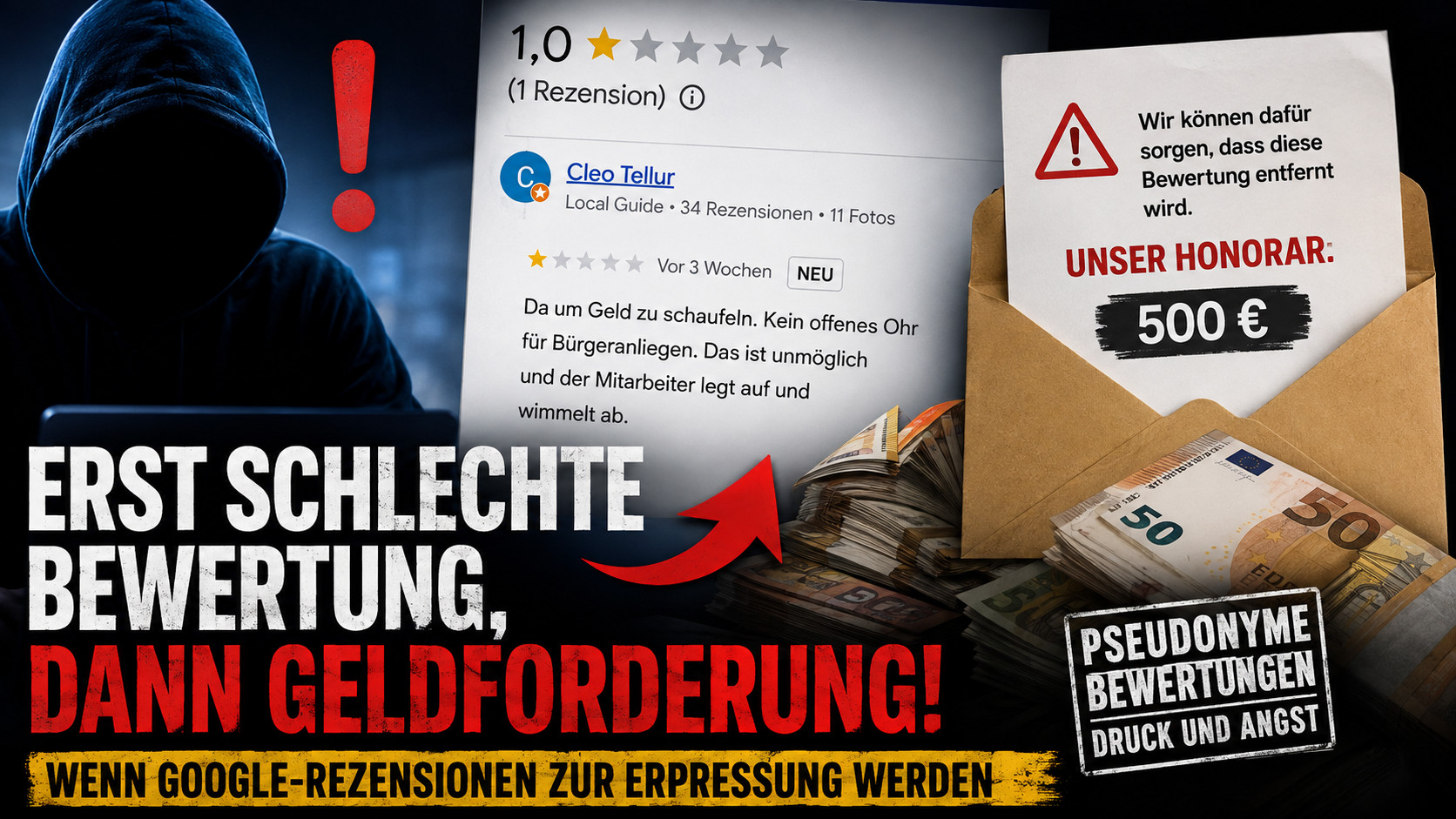 Negative Google-Rezensionen als Druckmittel