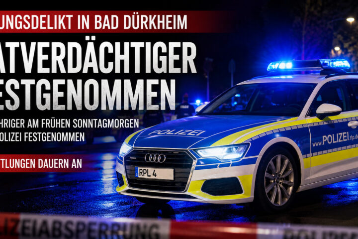 Tötungsdelikt in Bad Dürkheim: Tatverdächtiger festgenommen