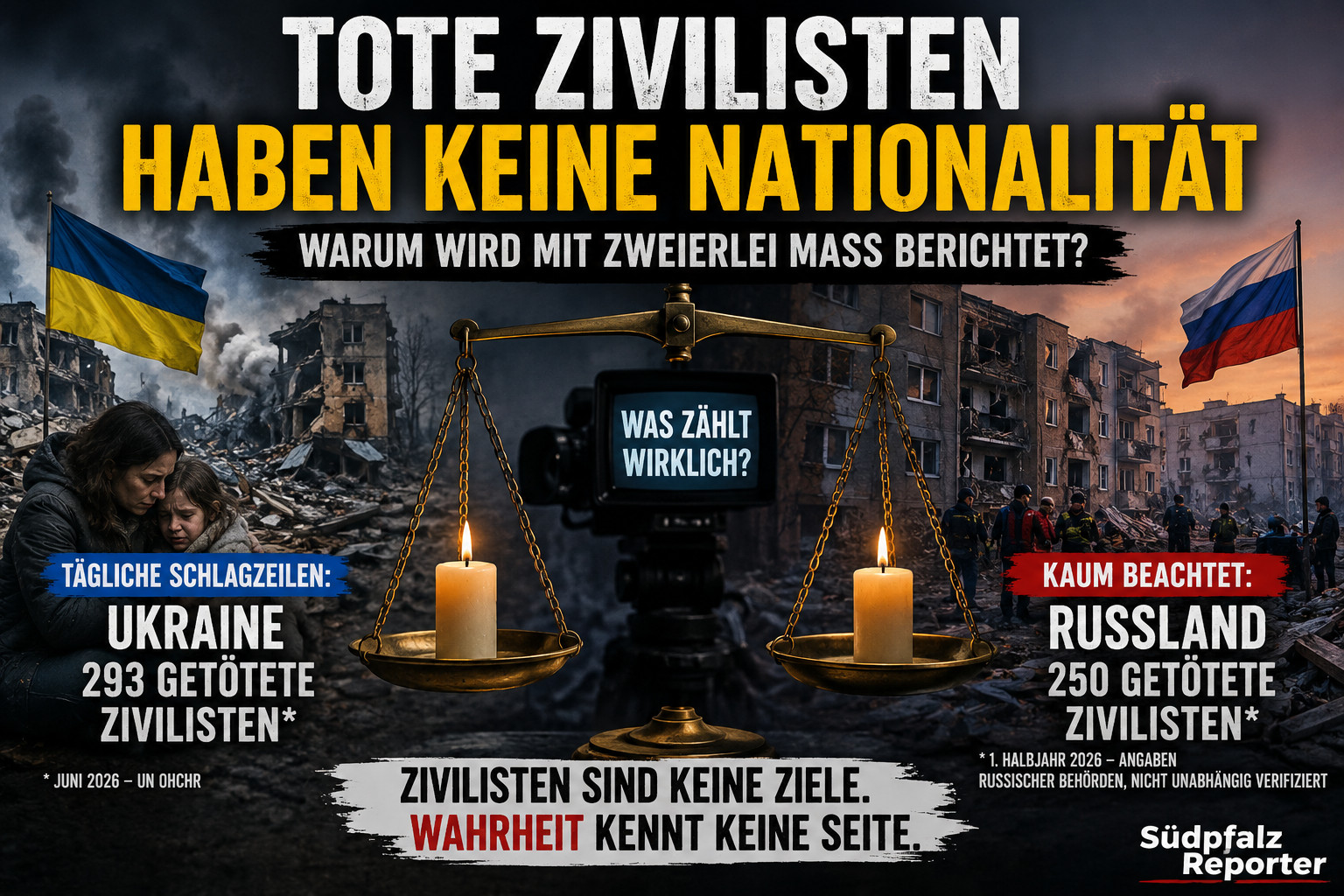 Tote Zivilisten haben keine Nationalität: Kritik an der Ukraine-Berichterstattung