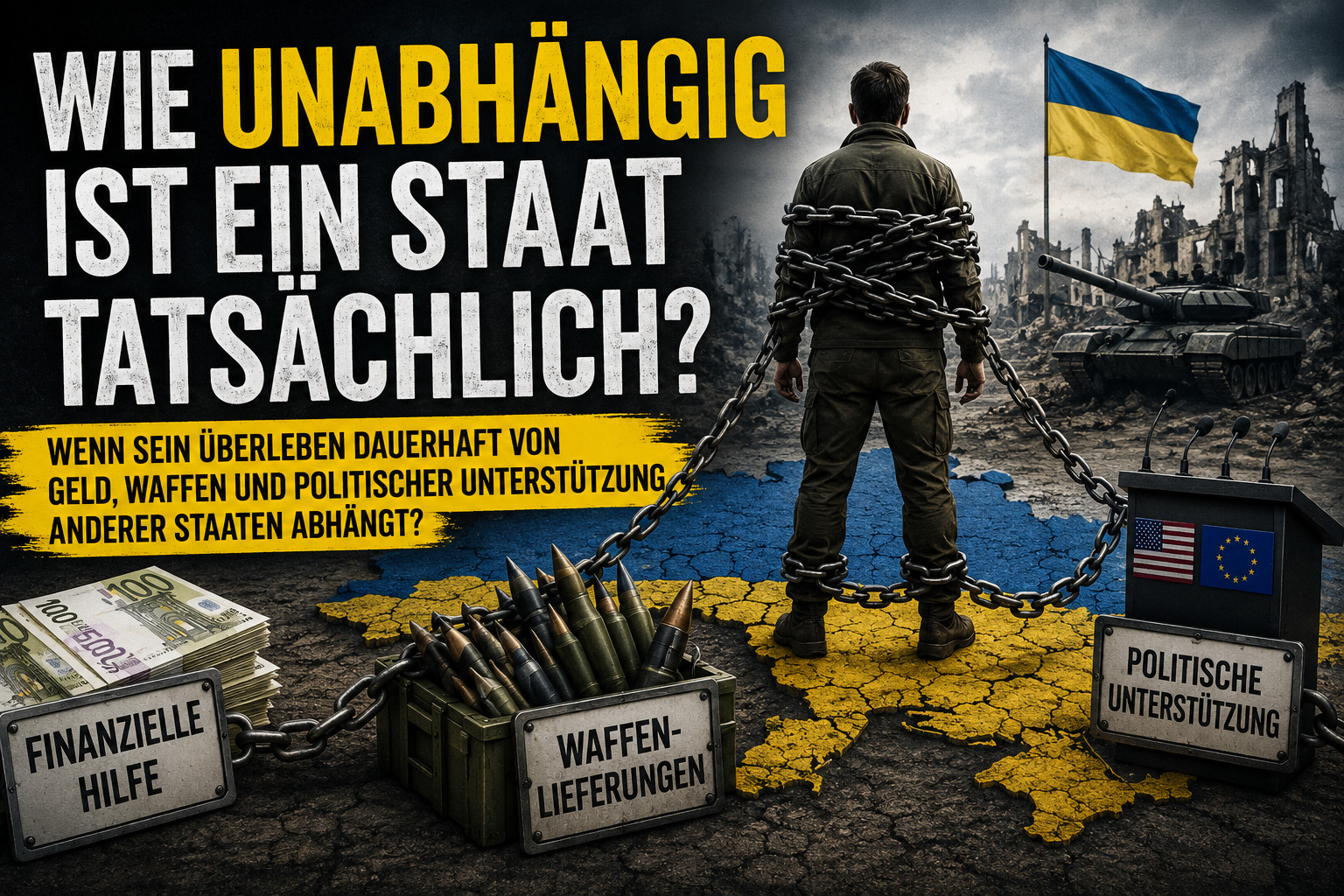 Ukraine unabhängig? Wie abhängig ein Staat von Geld, Waffen und politischer Hilfe wirklich ist