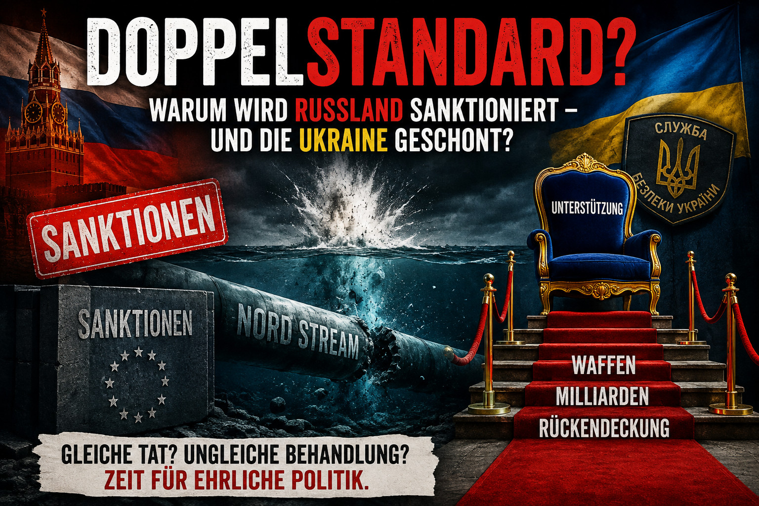 Nord Stream, Leipzig und der Doppelstandard: Warum wird Russland sanktioniert und die Ukraine geschont?