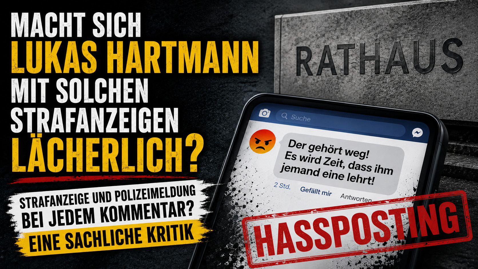 Macht sich Lukas Hartmann mit solchen Strafanzeigen selbst lächerlich?