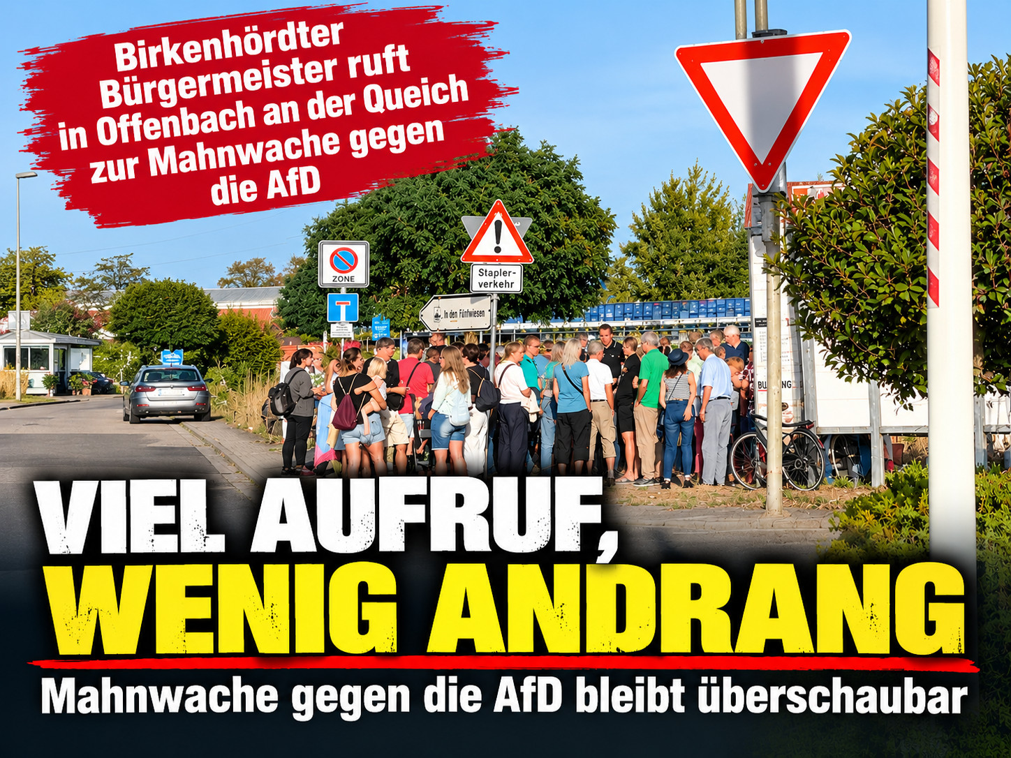 Viel Aufruf, wenig Andrang: Mahnwache gegen die AfD bleibt überschaubar